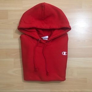 RED CHAMPION WOMEN’S HOODIE